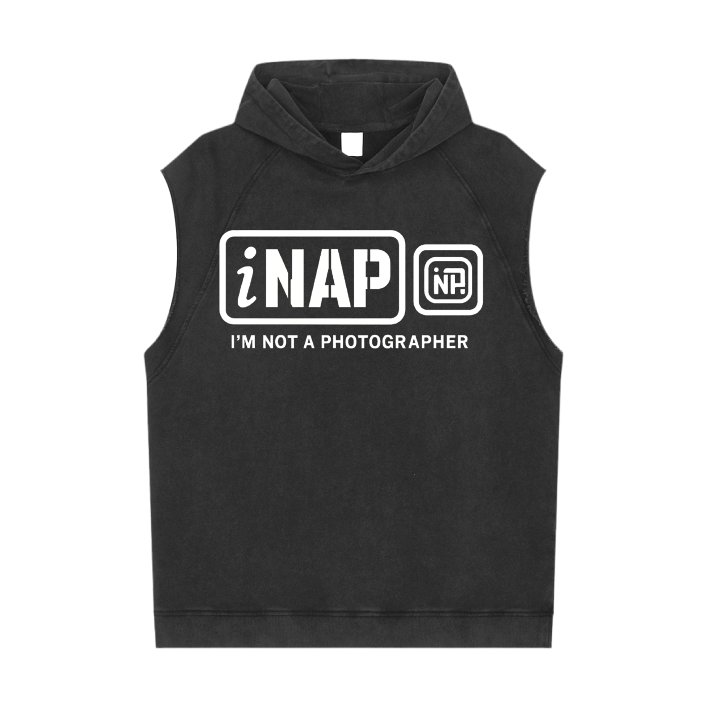Snow Washed Sleeveless Hoodie